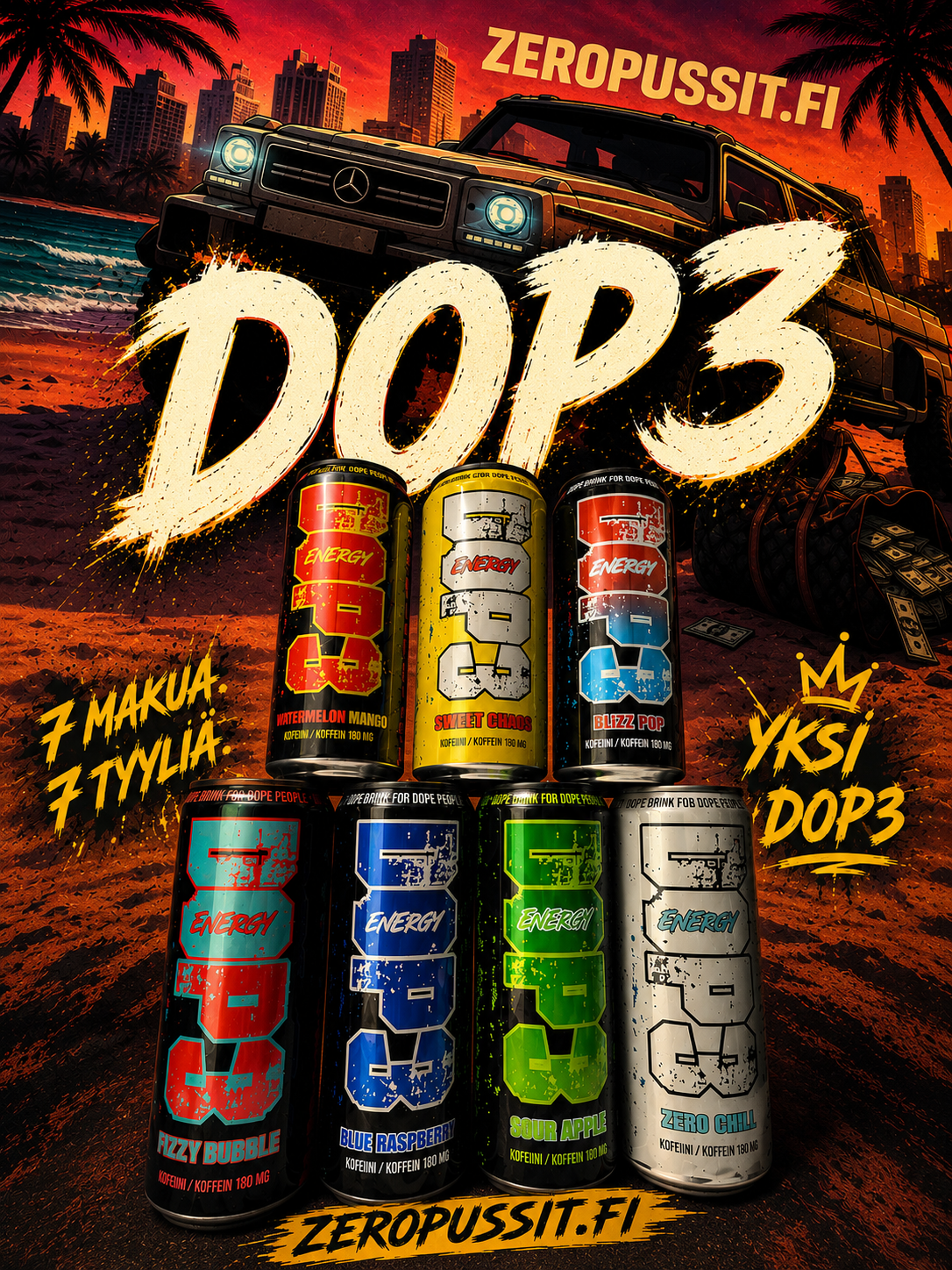 DOP3 ENERGY DRINK 2-pack Bundle